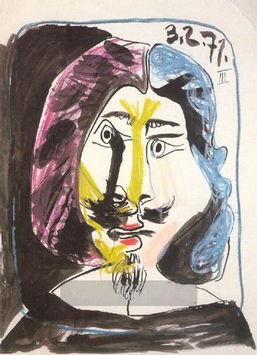 Porträt mousquetaire 1971 Kubismus Pablo Picasso Ölgemälde